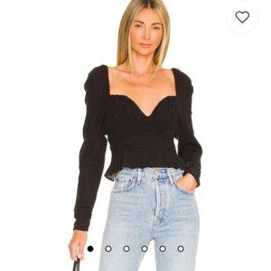 Free People chloe puff sleeve top